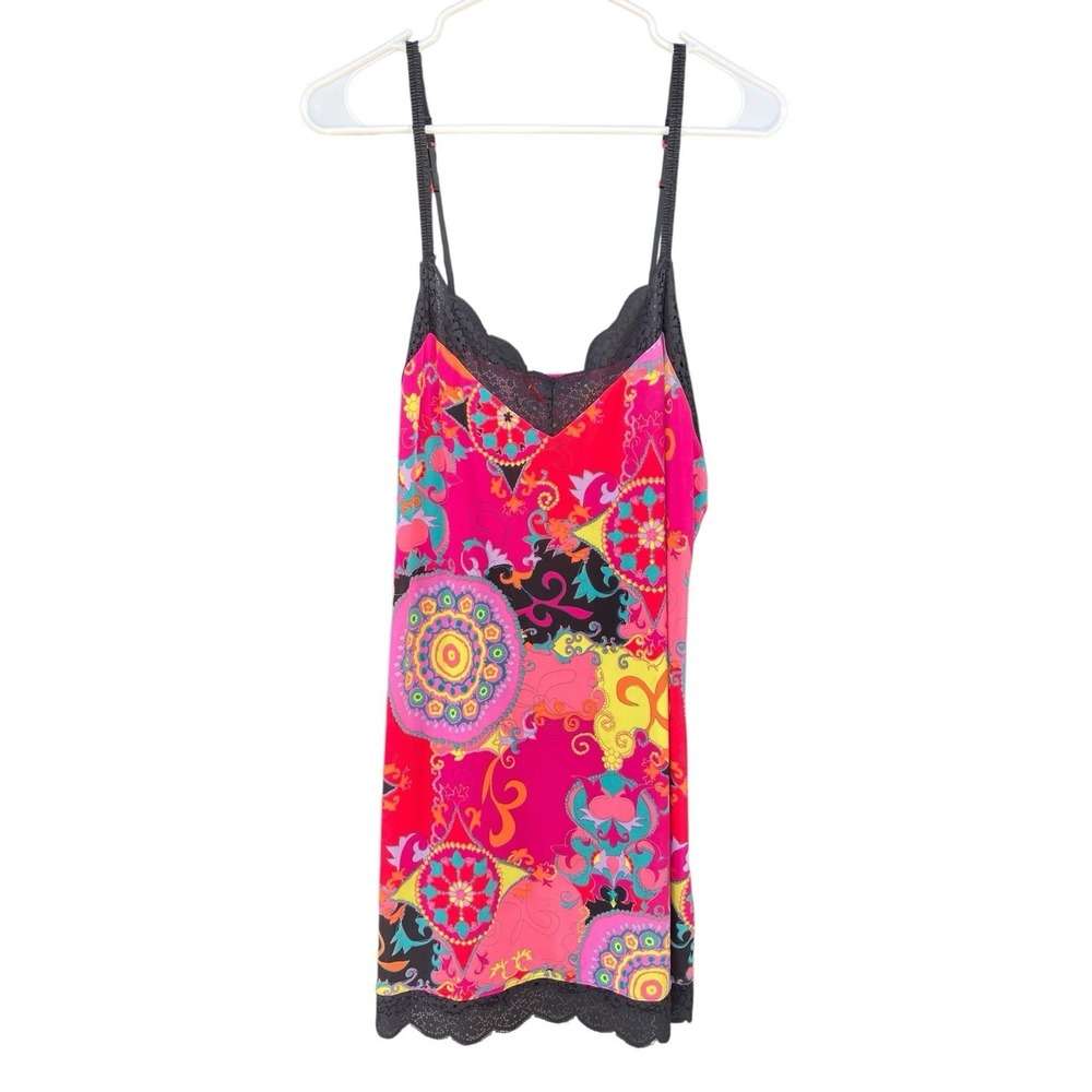 As Seen On MOM TV Show Bonnie Josie Natori Hollywood Boho Slip Dress Size M Lace